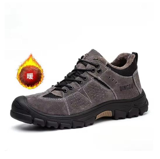 Fashion Men's Steel Toe Safety Shoes Man Waterproof Anti-slip Work Shoes Leather Sports Work Sneakers Winter Safety Work Boots for Men