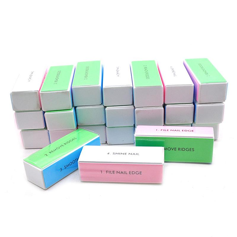 5 Pcs/Lot Nail Buffer Block 4 Way Colorful Buffing Block Shine Polisher Nail Buffing File Manicure Sanding Nail Art Tools