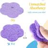 1-50PCS Compressed Wood Pulp Facial Sponges Flower Shape Exfoliating Face Cleanser Pads Makeup Remover Skin Care