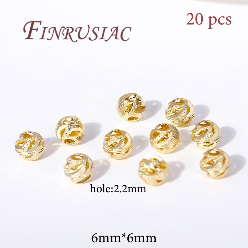 18K Gold Plated Bead End Caps For Jewelry Making Supplies Spacer Bead Caps DIY Accessories