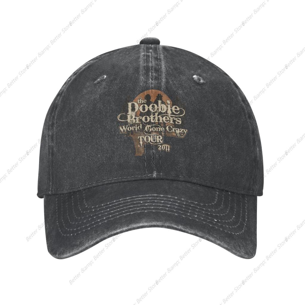 The Doobie Music Brothers Baseball Cap Vintage Adult Washed Denim Hat Cotton Adjustable Unisex for Outdoor Sports