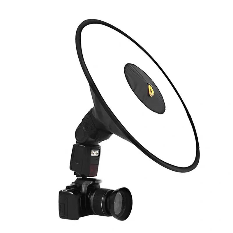 Universal 44cm Round Folding Studio Flash Softbox Speedlite Diffuser Reflector With Storage Bag белый