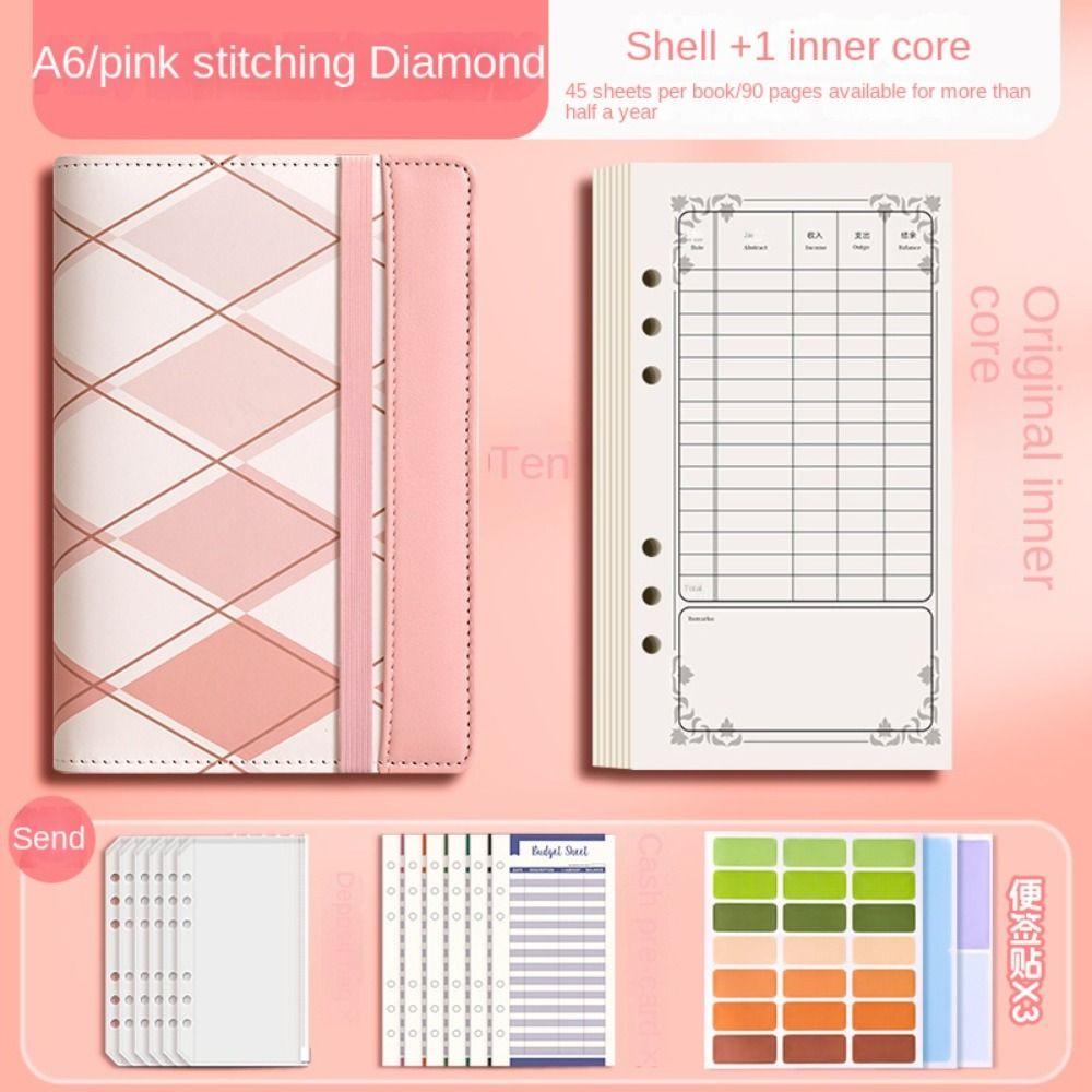 PU Leather Envelope Challenge Notebook A6 Envelope Planner A6 Budget Binders Set  Event Notepad
