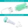 Silicone Bottle Brush   Handle Baby Bottle Cleaner 360 Degree Soft   for Glass Bottle with Suction Base Detachable Small Brush for Infants