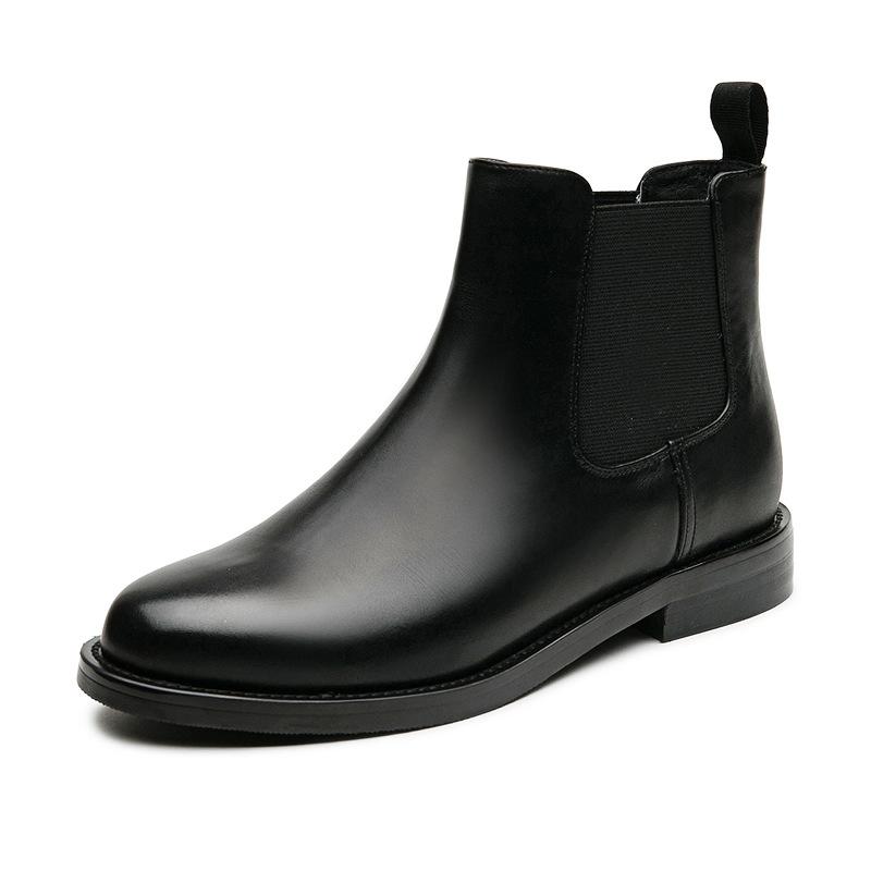 Chelsea short boots women's new winter velvet cotton shoes versatile flat-soled Martin boots women's fashion British style