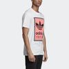 Adidas Originals Trefoil Filled Label Print Short Sleeve T-Shirt Men Tops White ED6938