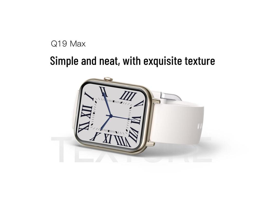 Q19MAX Fashion Smartwatch: Heart Rate & Blood Oxygen Monitoring, Bluetooth Calls, IP68 Waterproof