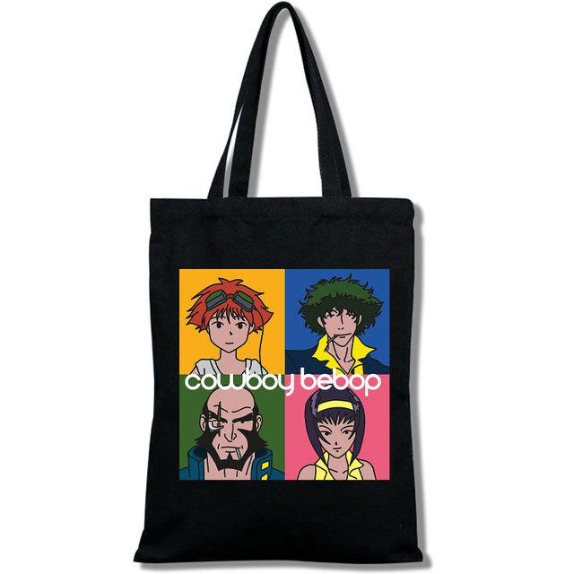 

Холстовая сумка с принтом японского аниме для девочек, ковбойская сумка-тоут с шипами, повседневная модная сумка 24*26cm