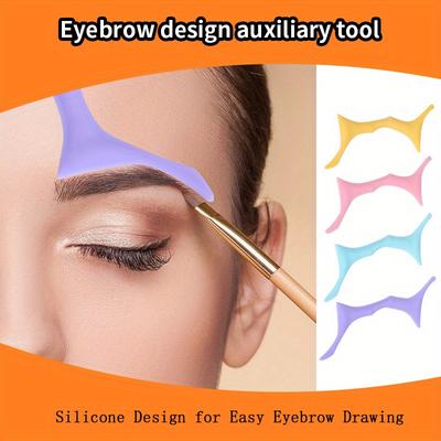 Stencil per eyeliner in silicone, punta a coda di rondine, matita per sopracciglia, guida per ombretti, stencil, strumento per trucco veloce e pigro