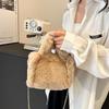 Winter Faux Fur Shopper Tote Bag for Women Plush Handbag Designer Fluffy Wool Shoulder Bag Women Furry Crossbody Messenger Bag KTB