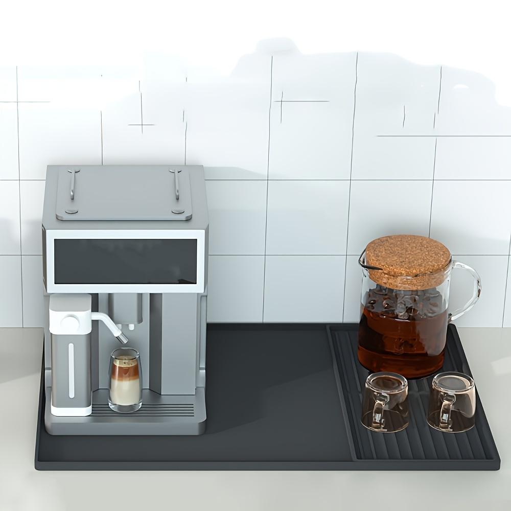 1 Silikon-Kaffeematte, 2-in-1 Mehrzweck-Arbeitsplattenschutz und Geschirrtrockenmatte für Kaffeemaschine und Espressomaschine