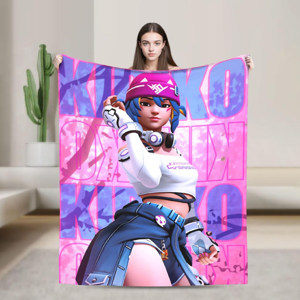 Overwatch Mercy Blankets  Soft Warm Fluffy Plush Bedding Throws For Couch Bed Picnic Flannel Bedspread Bed Cover