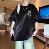 Sommer Herren Locker Kurzarm T-Shirt Herren Freizeit Rundhals T-Shirt