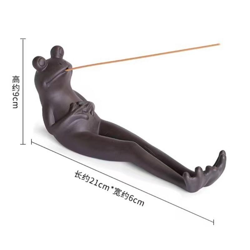 Incense Stick Holder for Bedroom Decorative Frog Incense Holder for Aromatherapy Meditation Stress Relief Ash Catcher for Yoga
