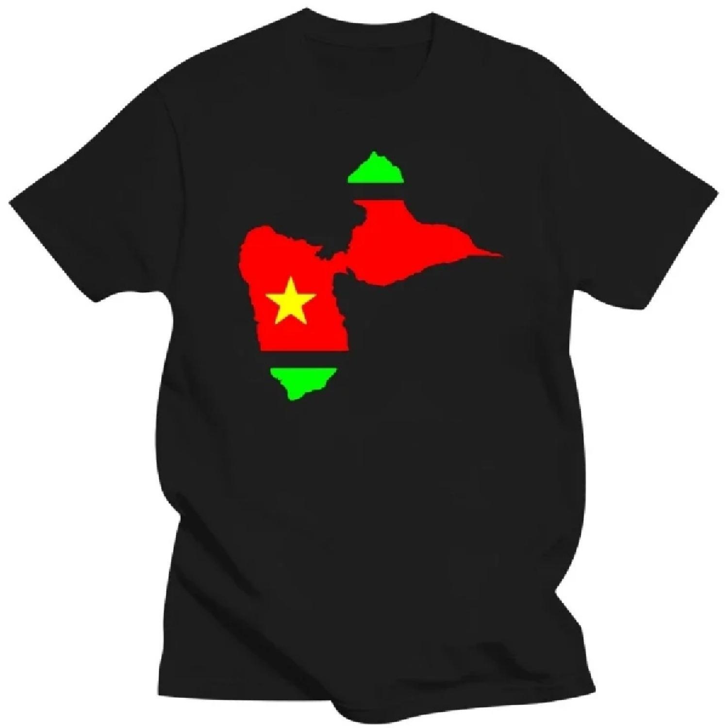 

Cotton Streetwear Short Sleeve Birthday Gifts Summer Style T-shirt Mens Clothing Guadeloupe In Red Yellow And Green T Shirts S