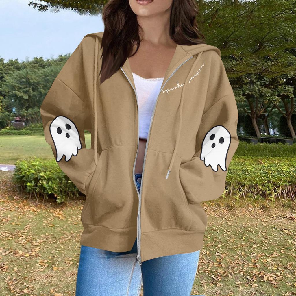 Women's Fashion Casual Long Sleeve Solid Color Hooded Sweatshirt Tops