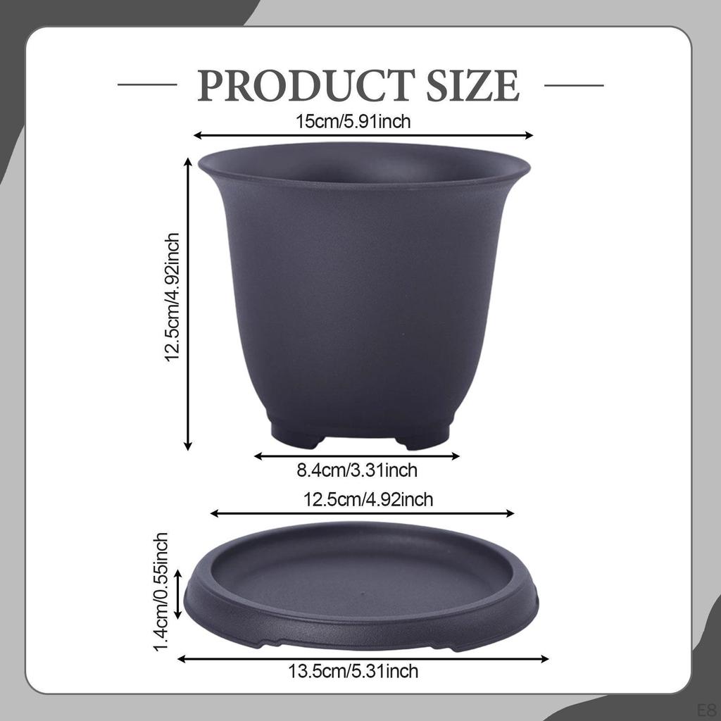 Bonsai Pot Flower Planter Training Bowl with Drainage System And Moisture Storage Made of PP for