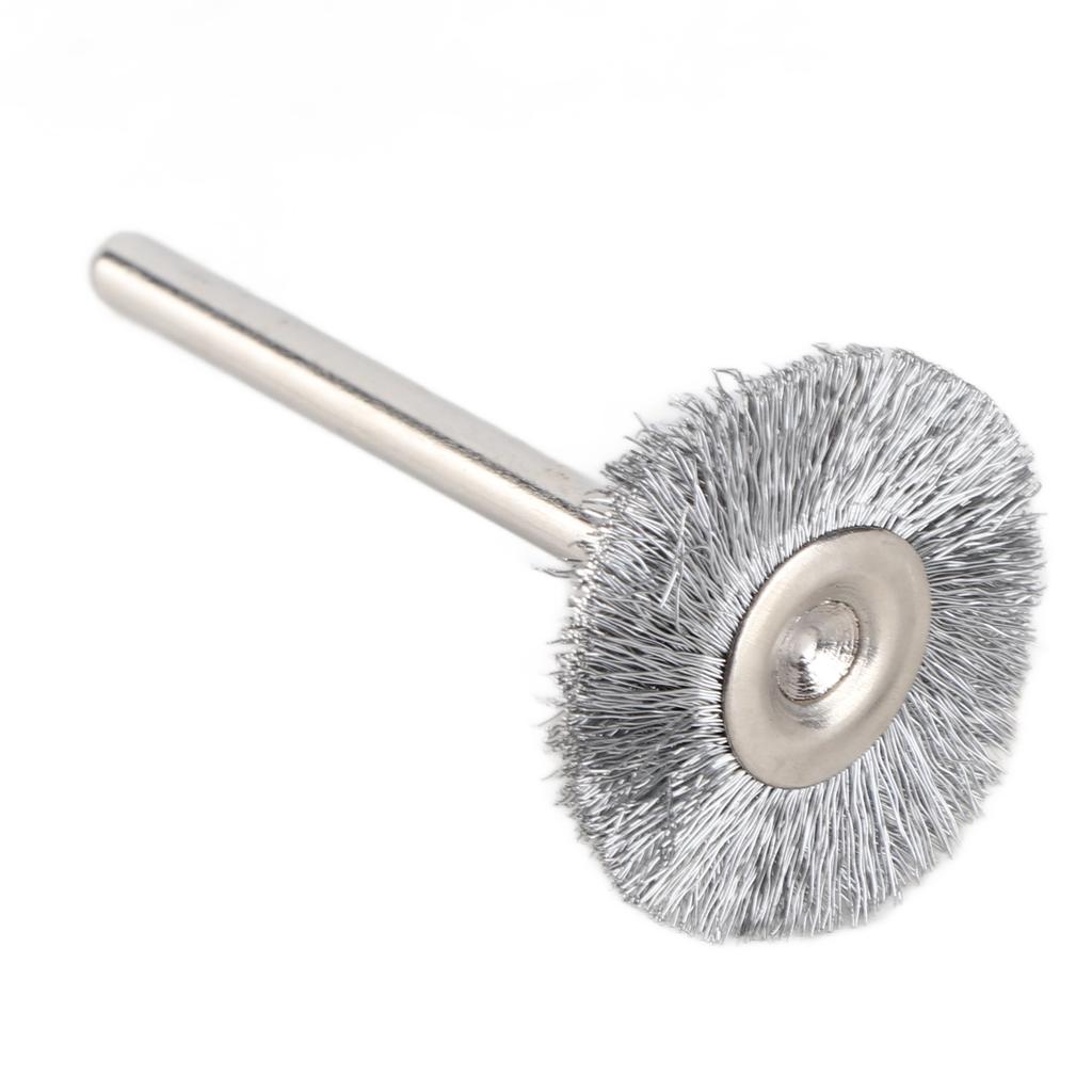 10Pcs 22mm Mini Stainless Steel Wire Brush Polishing Wheel for Grinder Rotary Tool