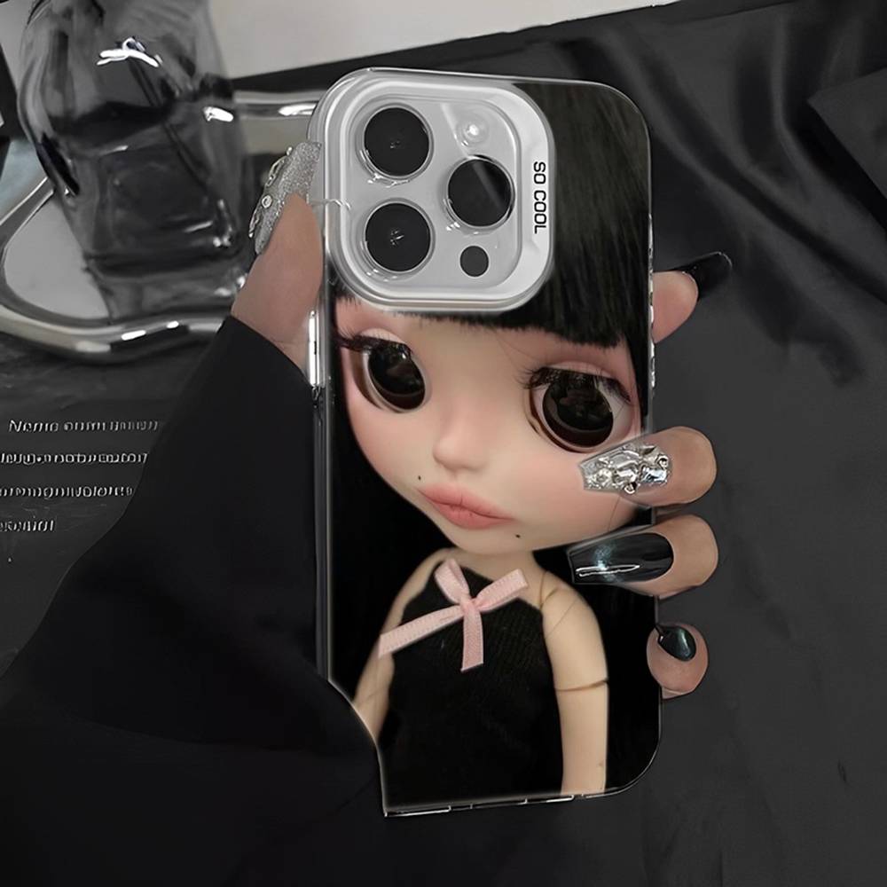 

Dark Cute Girl Doll Art Personalized Creative Phone Case For iPhone 16 15 14 13 12 11 17 Pro MAX Plus Pro Matte Shockproof Cover iPhone 14 pro