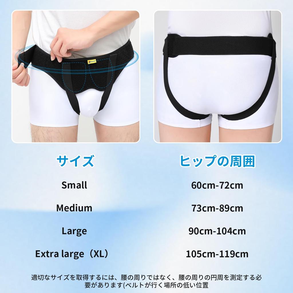 Inguinal Hernia Belt Double Inguinal or Sports Hernia Use 2 Removable Compression Pads For Men and Women (Hernia Support Belt) Size M