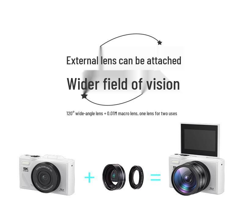 Neue 3-Zoll-Klappbildschirm-WLAN-HD-Digitalkamera: 75MP, 5K Video, 18x Zoom