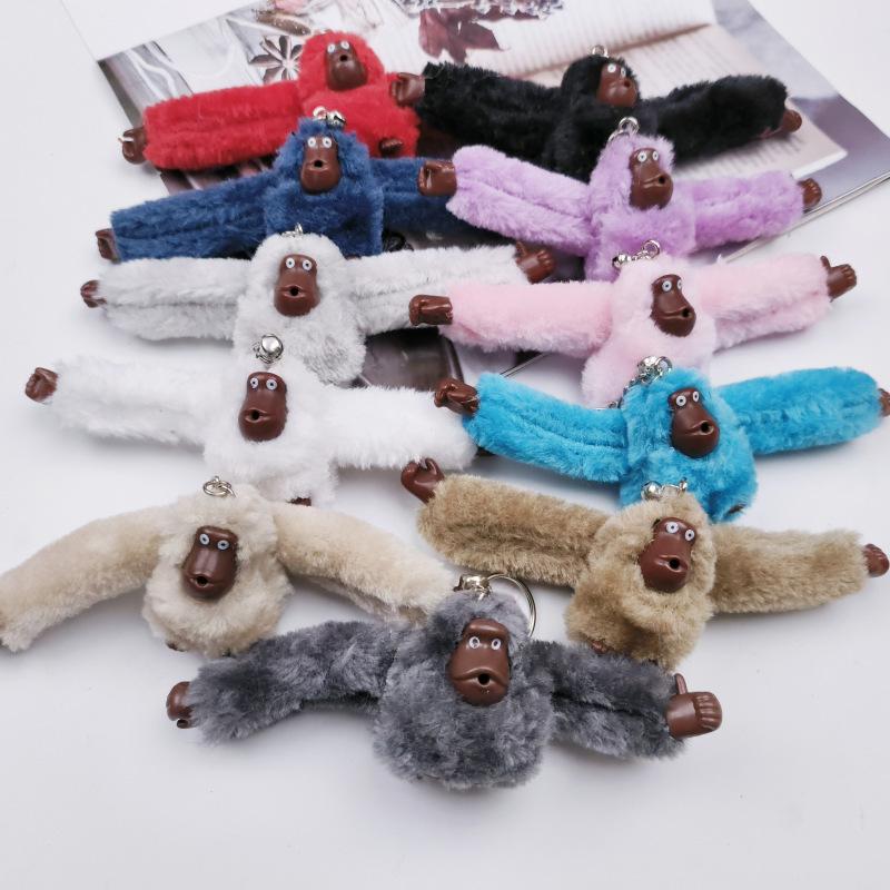 Cute Long-Tailed Monkey Key Chain Cartoon Cute Monkey Keychain Plush Toy Doll Bag Accessories Gift For Children