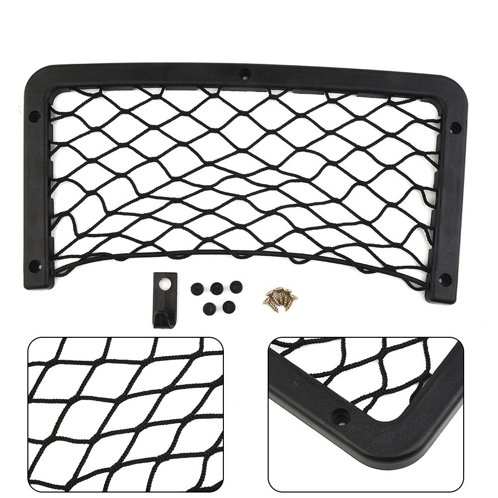 36*18CM Large Storage Net Pocket Camper Van Caravan Organiser Holder for T5  Premium Black Elastic Mesh Pockets