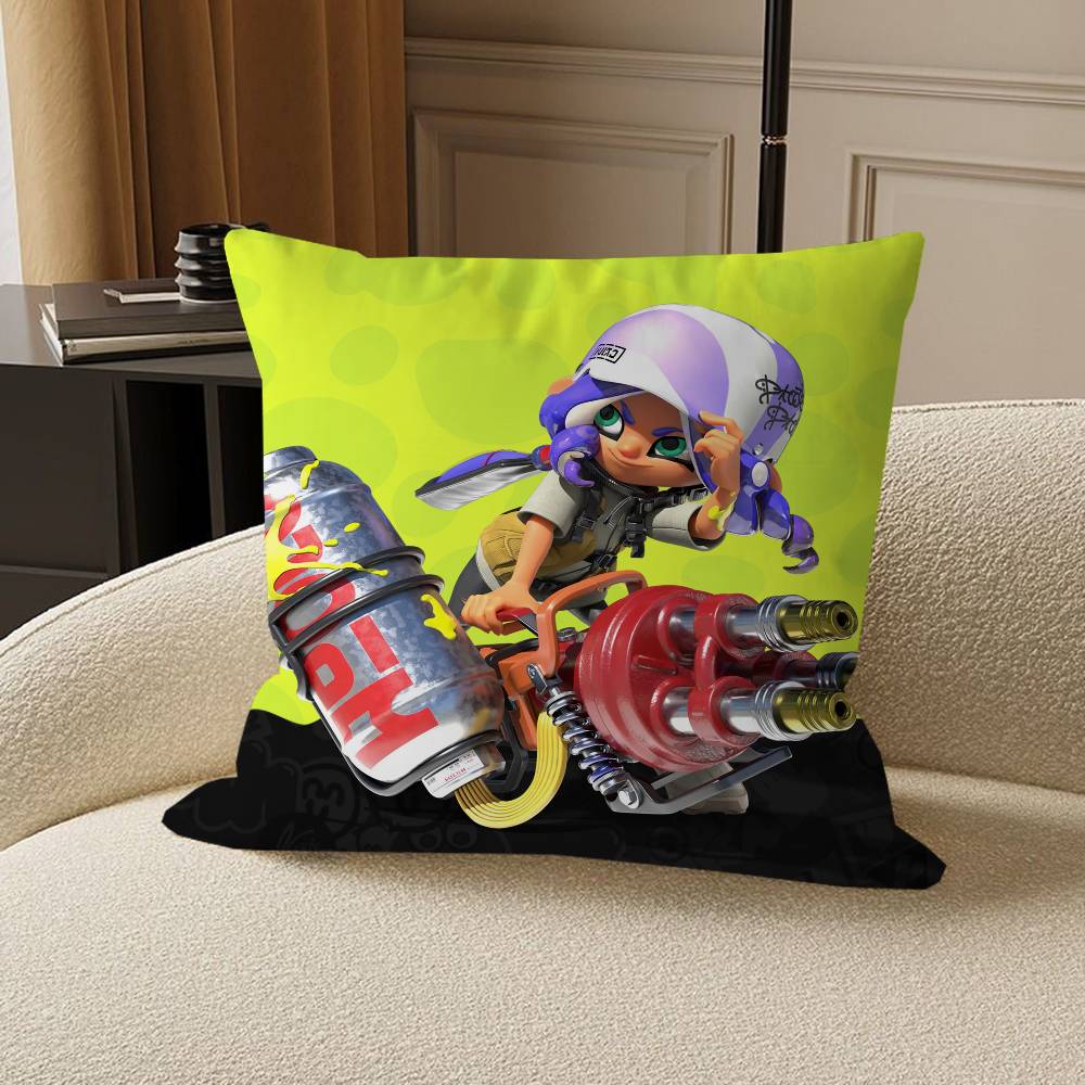 Spiel S-Splatoon 3 Kissen Geschenk Heim Büro Dekoration Schlafzimmer Sofa Auto Kissenbezug Hülle 45x45