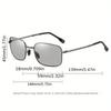 Men Folding Photochromic Sunglasses with Polarized Lens Rectangle Metal Summer Male Shades Trending Products