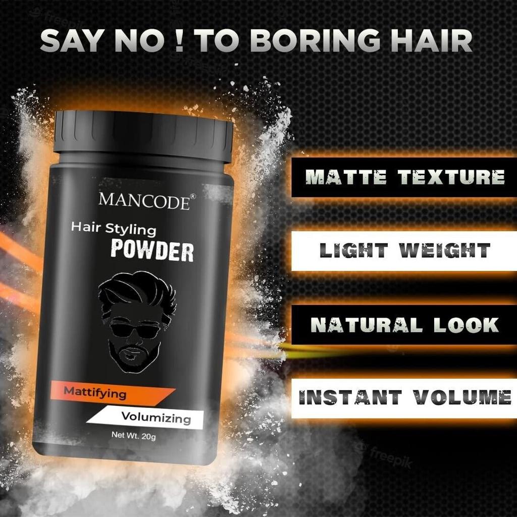 Mancode Hair Styling Powder For Men  20 gm KS127
