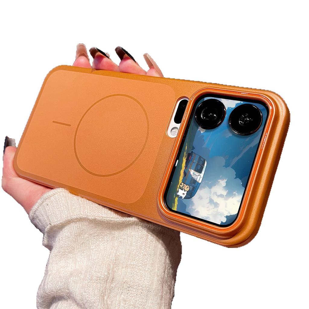 Simple Imitation of Original Metal Paint, Suitable for Xiaomi 17promax Skin-sensitive Magnetic Charging Mobile Phone Case, All-inclusive Dust-proof