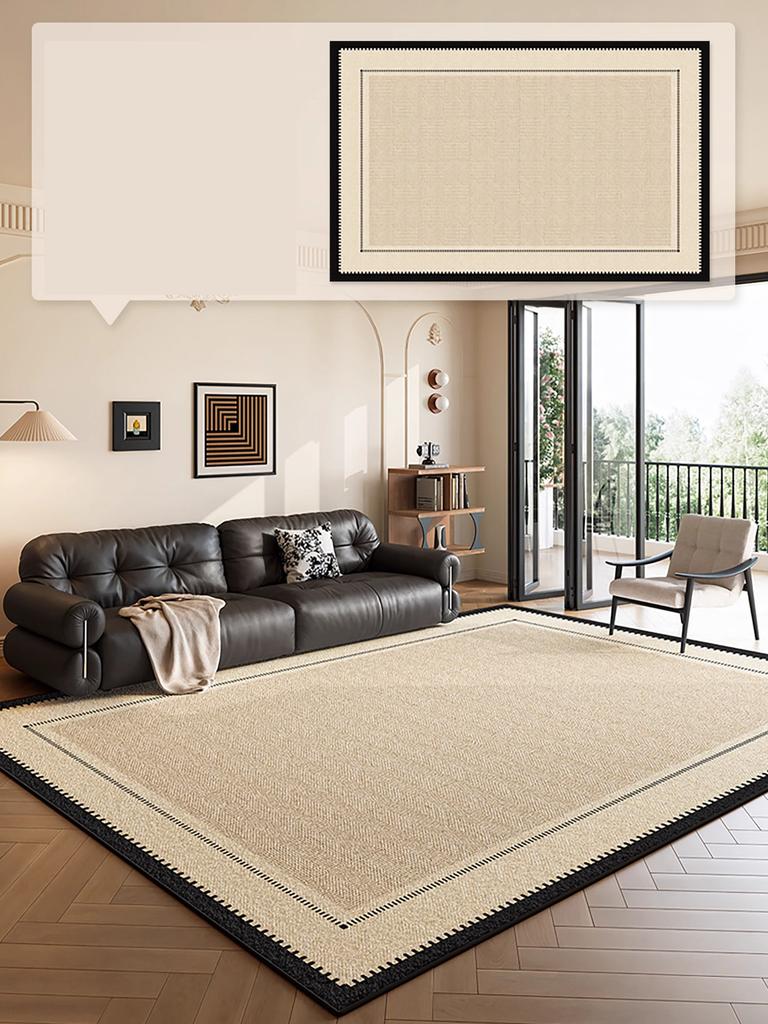 Modern Simple Living Room Carpet Advanced Geometric Pattern Bedroom Rug Large Area Light Luxury Home Decoration Coffee Table Mat