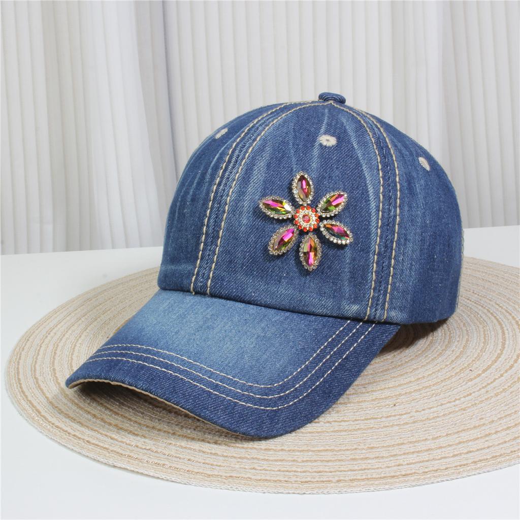 Fashionable Multiple Styles of Glittering Sequin Frayed Denim Baseball Caps, Suitable for Street Performances and Daily Outings