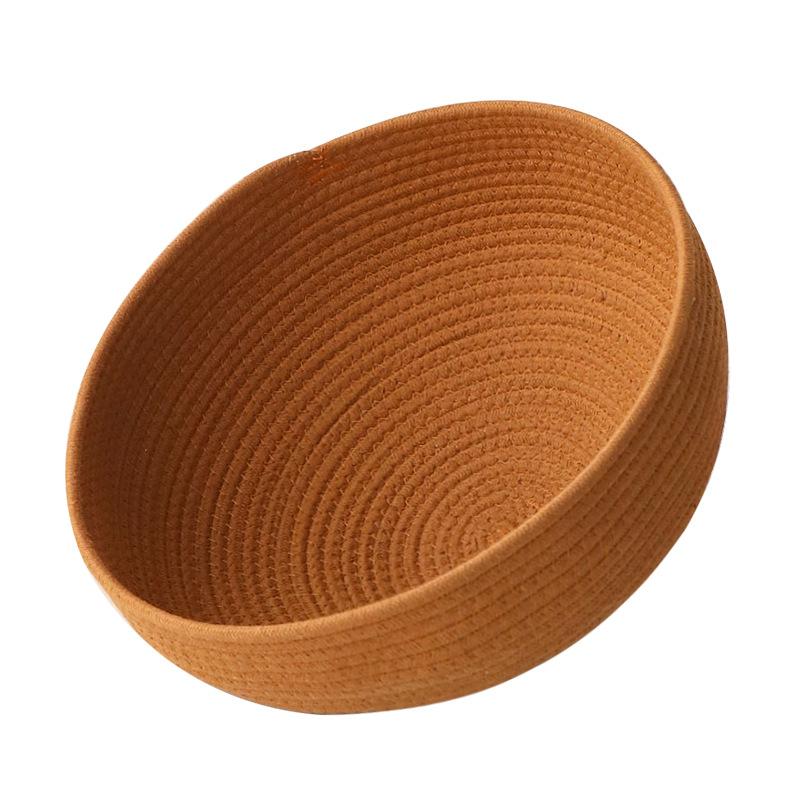 New Capsule Cat Bed Mat Japanese Woven Rattan Basket Breathable Cotton Rope Summer Warm Winter Scratch Proof Washable Pet Bed 30CM