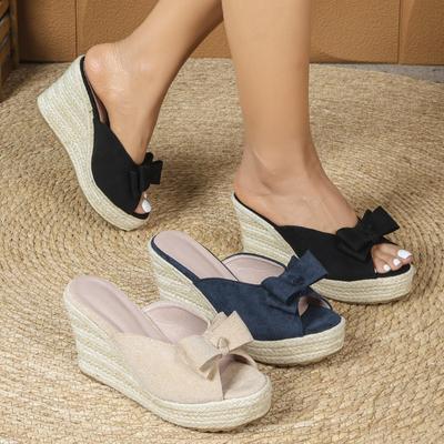 Sandale de vară cu vârf deschis pentru femei, cu toc înalt, Sandale cu pană de marcă de modă, Pantofi de petrecere pentru doamne, Sandale cu pană 10cm Mărime mare 42