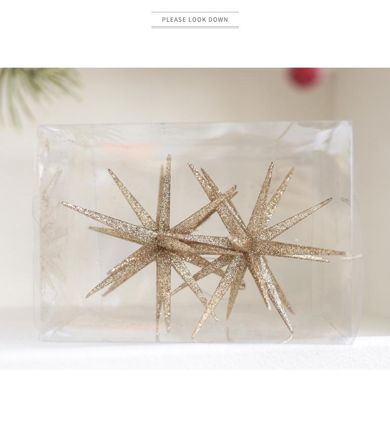 Ins Style Snowflake Star Christmas Tree Ornaments: Festive Decor for Holiday Atmospheres