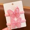 Gradient Silk Yarn Bow Butterfly Hairpin for Kids – Fairytale Style