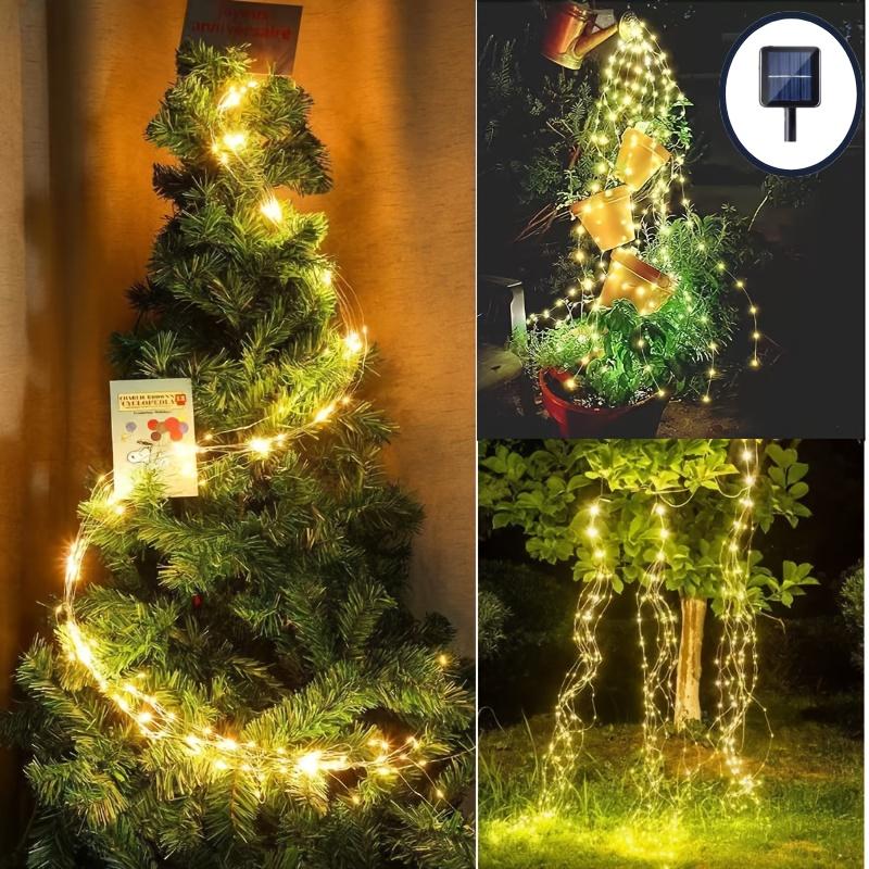 LED Waterfall String Light Solar Powered Firefly Vine Fairy Light for Patio Party Indoor Garden Holiday Chrismas Tree Decoration