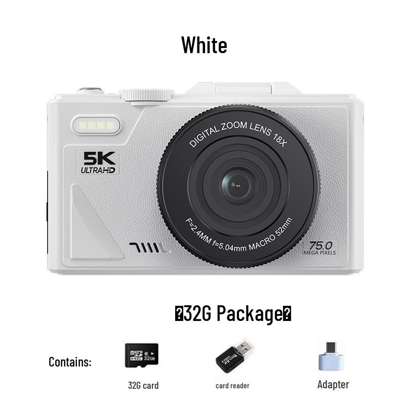 Neue 3-Zoll-Klappbildschirm-WLAN-HD-Digitalkamera: 75MP, 5K Video, 18x Zoom