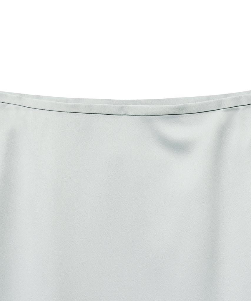 Iolo Satin Layered Skirt_Silver