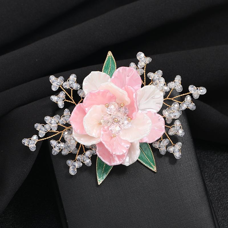 

Брошь с цветком из хрусталя высокого класса, модная женская элегантная роскошная нишевая брошь-корсет высокого класса