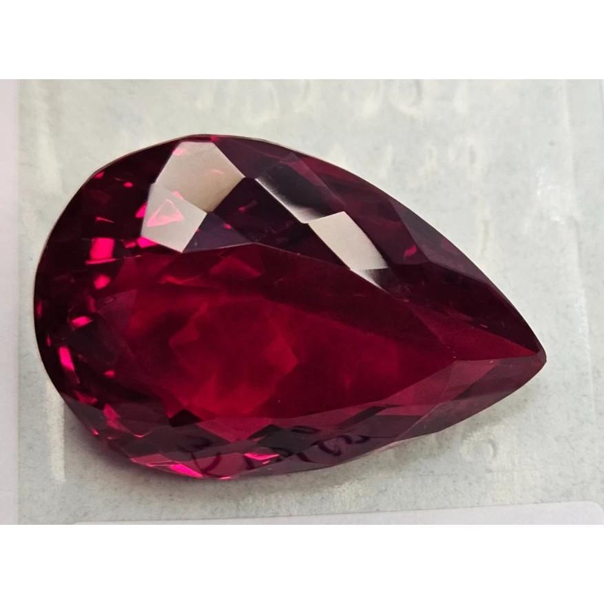 Natural Red Ruby Pear Cut 60 Ct Stunning Certified Loose Gemstone