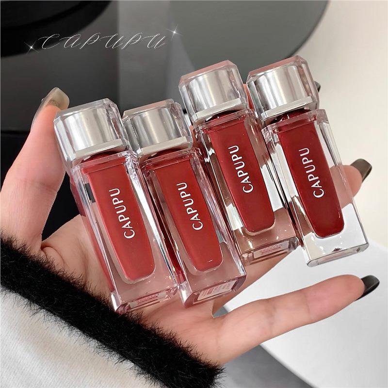 

CAPUPU Nourishing Quick-dry Lip Glaze: Mirror Finish, Moisturizing, Long-lasting, Non-fading Standard