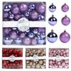 44pcs 3/4/5CM Christmas Tree Decoration Pendant Shatterproof Hanging Ornament  Window