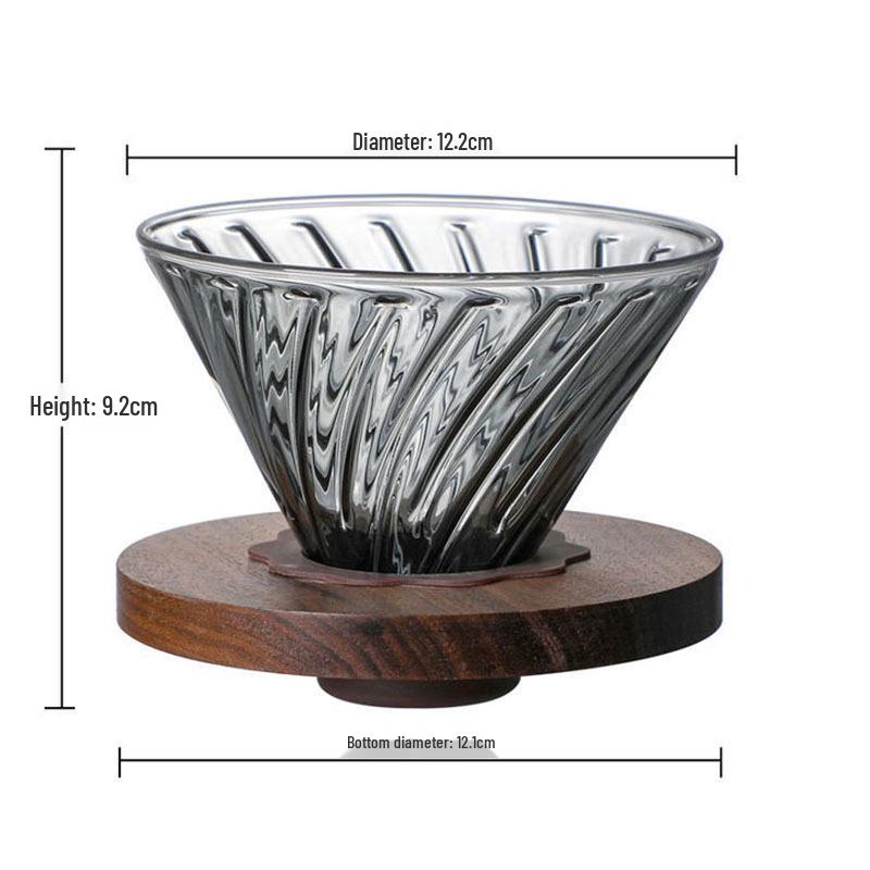 V60 Hand-Brewed Coffee Filter Set: Conical Drip Cup & Sharing Pot