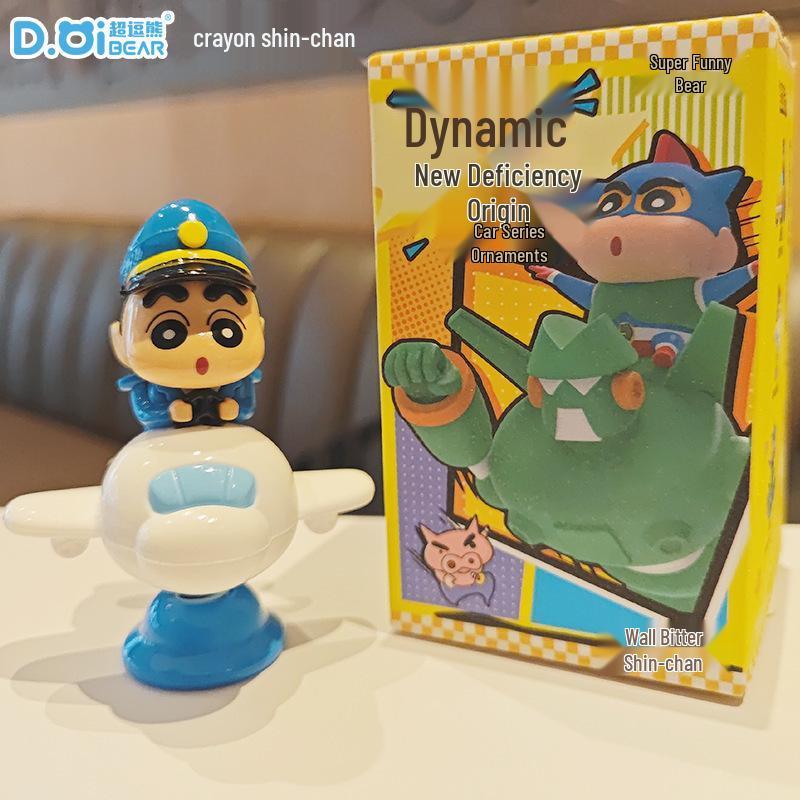 Crayon Shin-chan Trendy Anime Toy: Cute Desktop Car Ornament & Home Decoration Blind Box