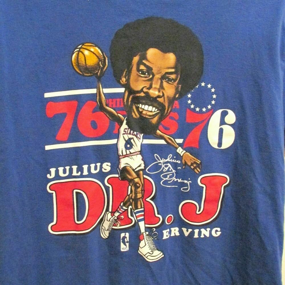 DR. J Julius Erving Men T-shirt blue Cotton Tee All Sizes JJ3800 Unisex T-Shirt XXXL