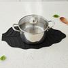 Silicone Leaf Shape Kitchen Dish Draining Mat Non-Slip Pot Holder  Kitchen Utensil