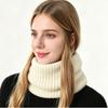Thickened Knitted Scarf Striped Knitted Neck Warmer Skin-friendly Neck Gaiter  Cycling