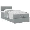 Maison Exclusive - Lit ottoman avec matelas gris clair 90x200 cm tissu